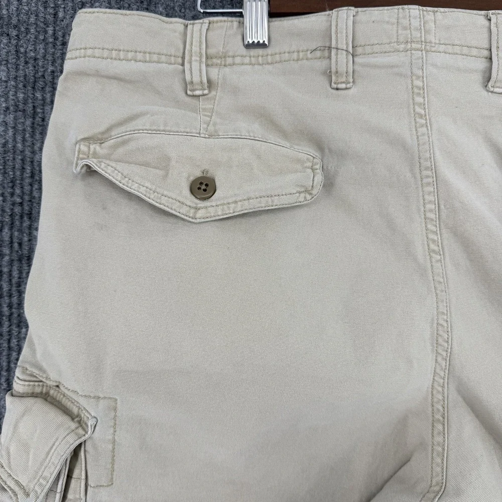 GAP Khaki Cargo Shorts Mens 36 Tan Fishing Camping Utility Pockets Outdoor Large